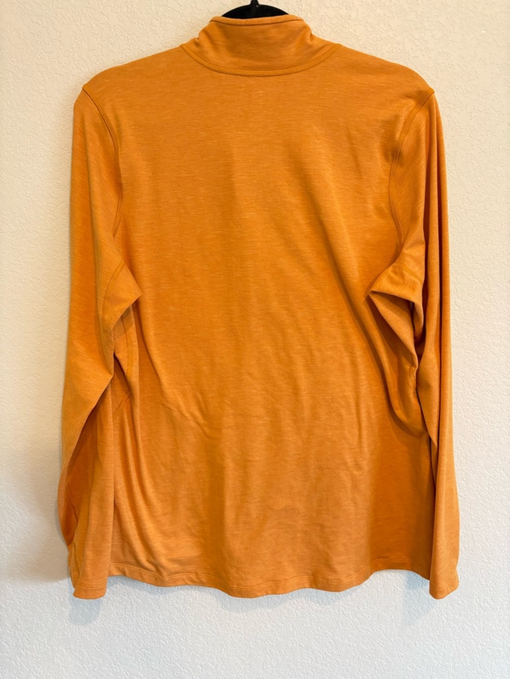 REI Co-op Men’s 1X Orange Quarter Zip Pullover Thumbholes Hiking Athletic - Picture 8 of 9